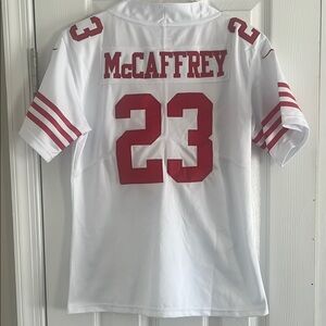 Christian McCaffrey Nike White 49ers Jersey